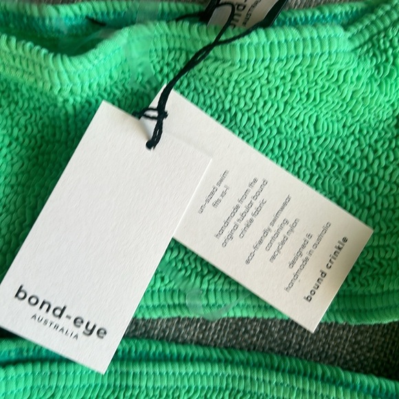 Bond Eye Swim Rico asymmetric one shoulder Cutout Swimsuit one Piece Green - Picture 10 of 16